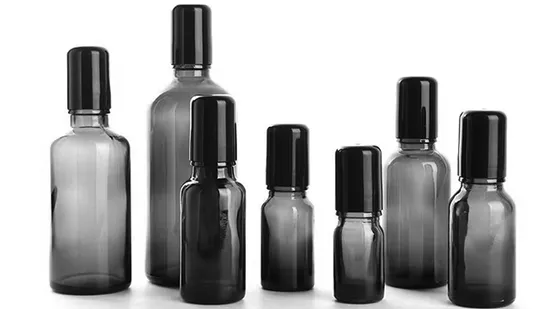 Nuevo diseño rollo en botella de perfume botella de aceite esencial cosmética de vidrio ámbar