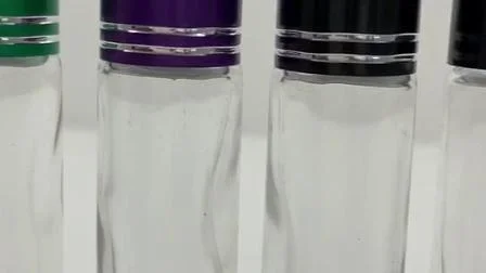 Rollo transparente de 10 ml en botella de vidrio Logotipo de un color en tapa de aluminio